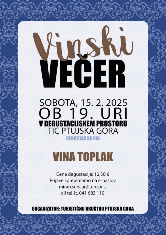 VINSKI VEČER Z VINI TOPLAK